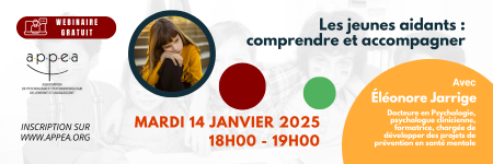 bandeau Webinaire gratuit - Les jeunes aidants : comprendre et accompagner