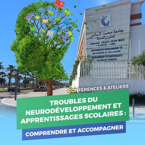 illustration Communications du congrés "Troubles du neurodéveloppement et apprentissages scolaires : comprendre et accompagner" - Casablanca, 3-4 mars 2023