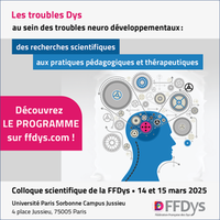 illustration Colloque scientifique FFDys 2025 les 14 et 15 mars 2025